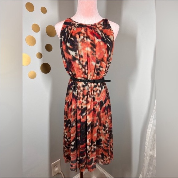 EUC London Times Watercolor Print Shift Dress - Picture 5 of 13